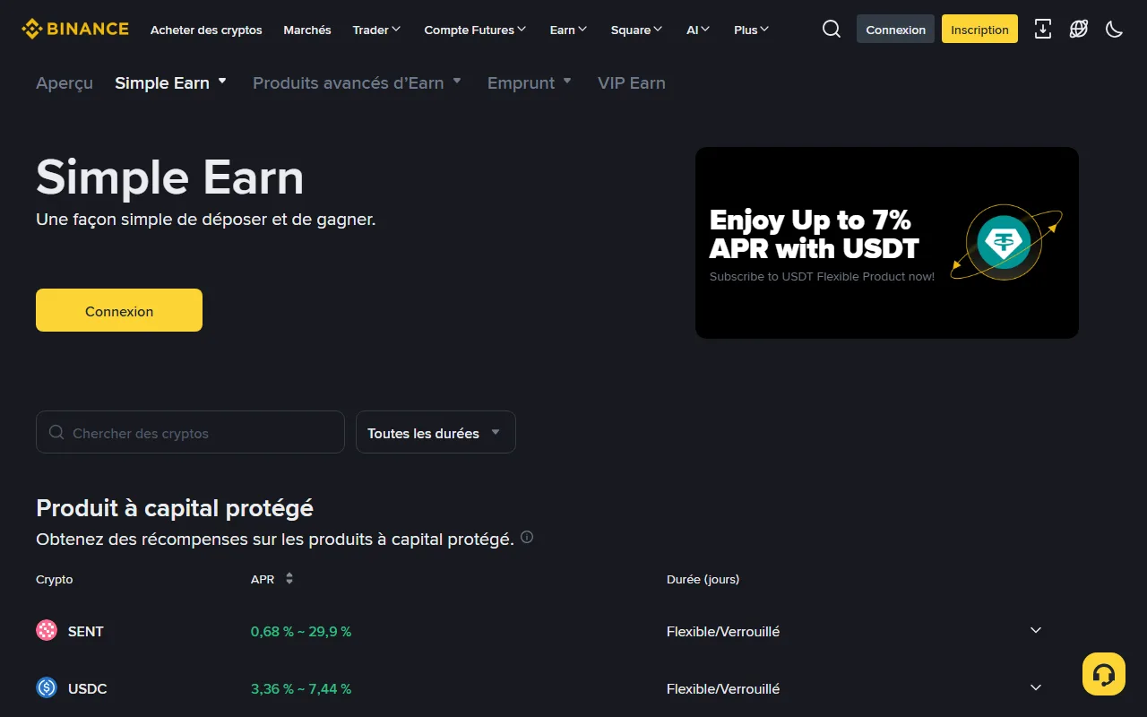 Historique Binance Earn : opérations et retraits