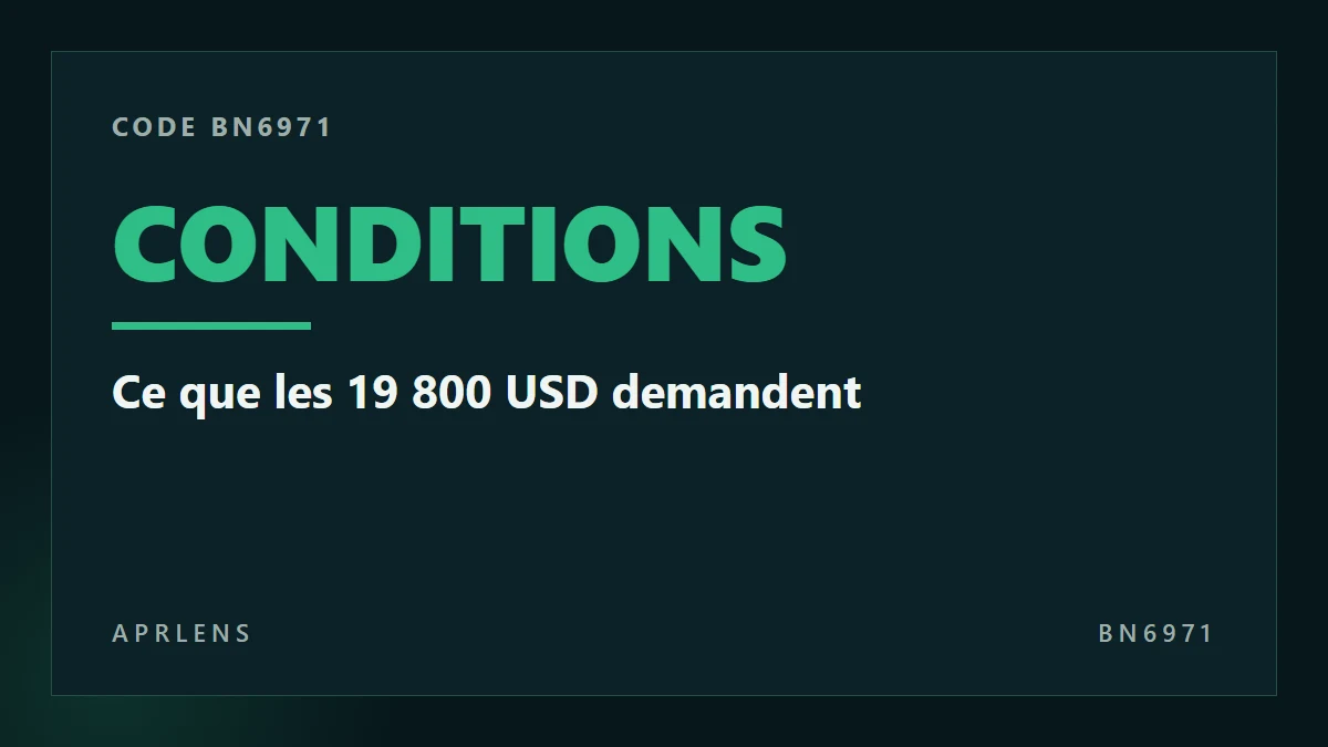 Code Binance BN6971 : conditions des 19 800 USD